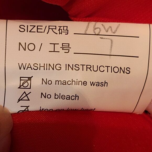 New Bridesmaid Special Occ (16W) Red Chiffon Sleeveless Pleated High-Low Dress - Picture 9 of 9